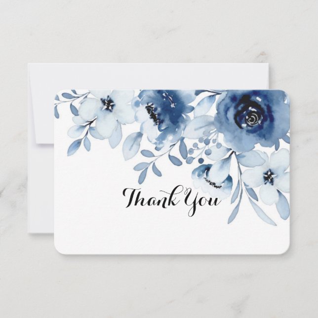 Blumenkarte Brautparty/Hochzeit Dankeschön Dankeskarte (Vorderseite)