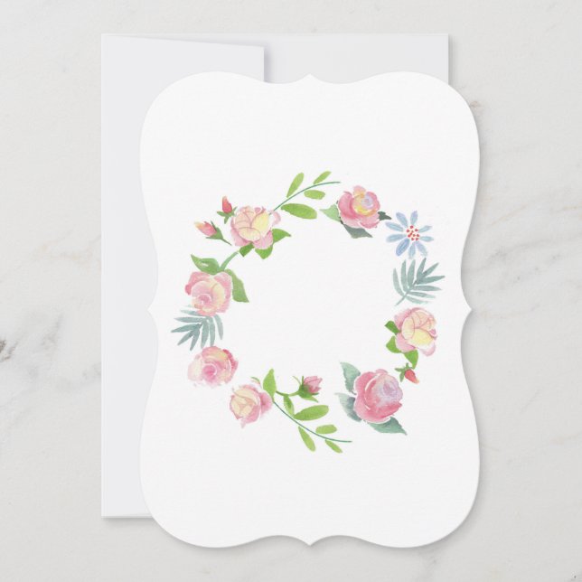 Blumenkarte Einladung (Vorderseite)
