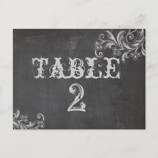 Blumenkarte für die Zwischenablage auf der Tafel Postkarte (Vorderseite)