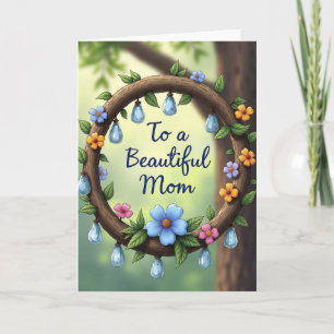Blumenkarte für Mama Liebeskarte Karte