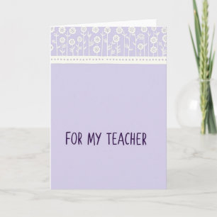 Blumenkarte für meinen Lehrer Karte