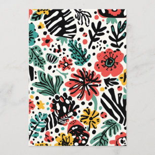 Blumenkarte für modernes Design Menükarte