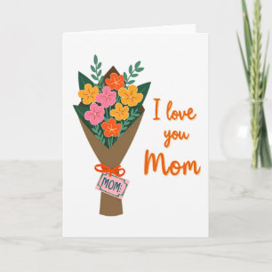 Blumenkarte 'Ich liebe dich, Mama' Karte