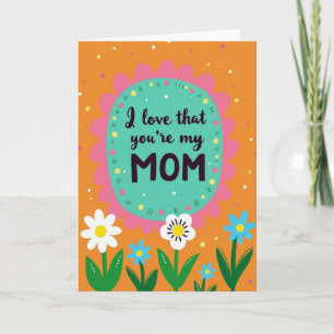 Blumenkarte "Ich liebe Mama" Karte