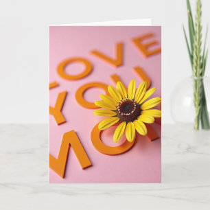 Blumenkarte in Blockschrift Karte
