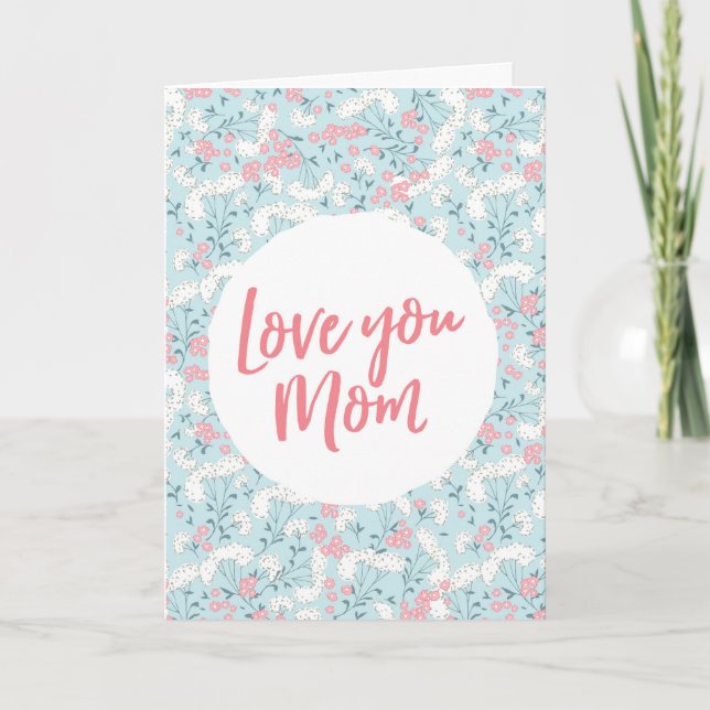 Blumenkarte "Liebe du Mama" Muttertagskarte Karte (Vorderseite)
