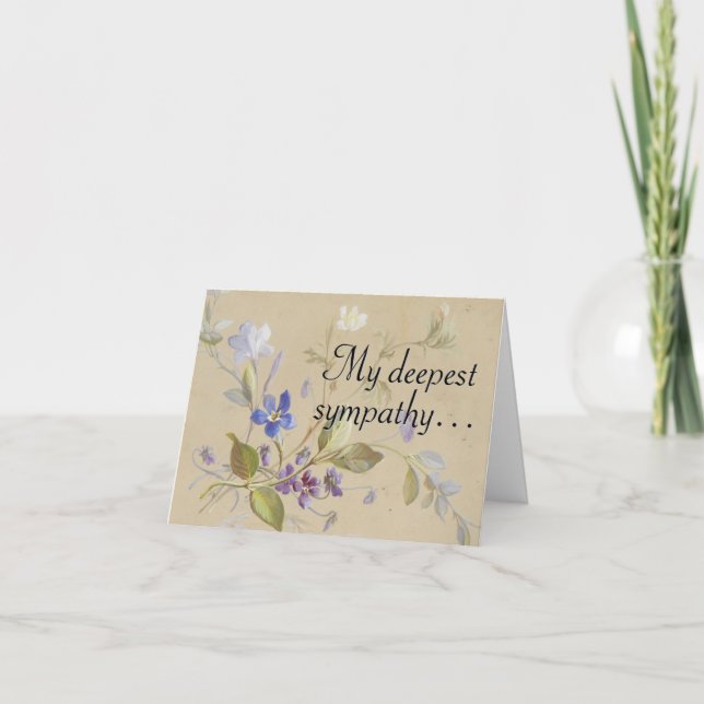 Blumenkarte "Mein tiefstes Beileid.." Karte (Vorderseite)
