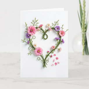 Blumenkarte mit herzlichen Wünschen Karte