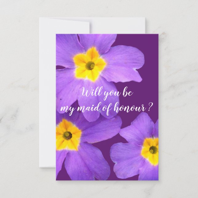 Blumenkarte, Werden Sie meine Trauzeugin sein? Einladung (Vorderseite)
