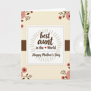 Blumenkarte zum besten Tante-Tag Karte