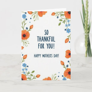 Blumenkarte zum Dank am Muttertag Karte