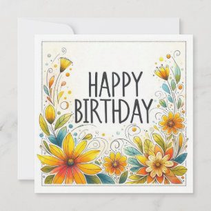 Blumenkarte zum Geburtstag Feiertagskarte