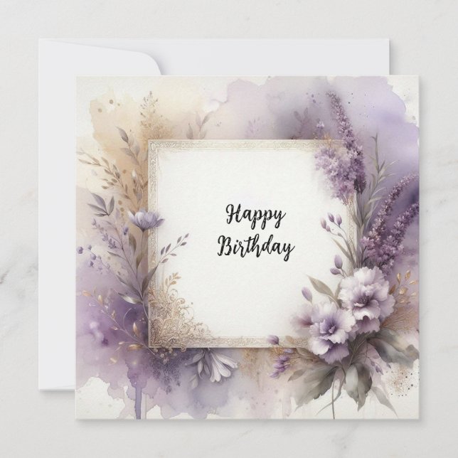 Blumenkarte zum Geburtstag Feiertagskarte (Vorderseite)