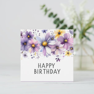 Blumenkarte zum Geburtstag Feiertagskarte