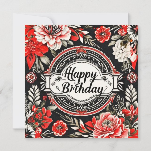 Blumenkarte zum Geburtstag Feiertagskarte (Vorderseite)