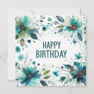 Blumenkarte zum Geburtstag Feiertagskarte