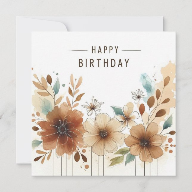 Blumenkarte zum Geburtstag Feiertagskarte (Vorderseite)
