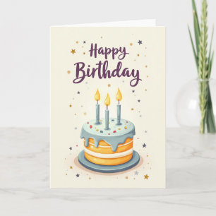 Blumenkarte zum Geburtstag mit Konfetti Karte