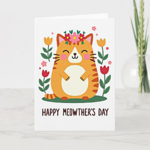 Blumenkarte zum Meowther's Day Karte