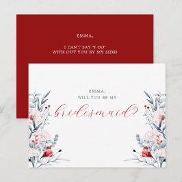 Blumenkarten der roten und blauen Blume Postkarte
