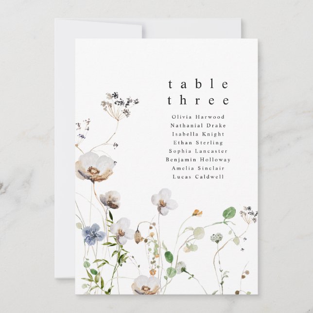 Blumenkarten für Aquarellbilder Einladung (Vorderseite)