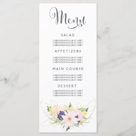 Blumenkarten für Hochzeiten Menükarte