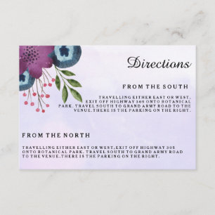 Blumenkarten für Wasserfarben Begleitkarte