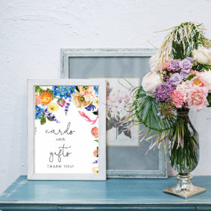 Blumenkarten und Geschenke Poster