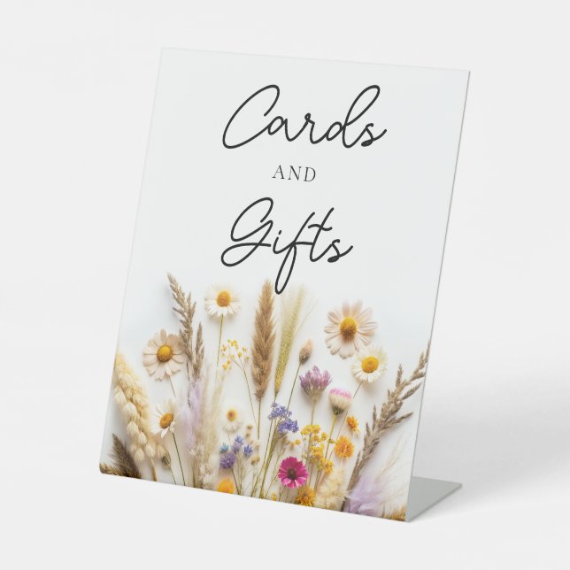 Blumenkarten und Geschenke Sockelschild (Vorderseite)