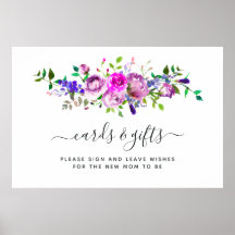 Blumenkarten und Geschenkposter für Wasserfarben i