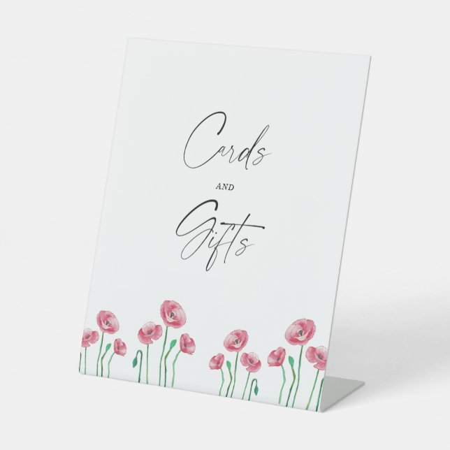 Blumenkarten und Geschenkposter Sockelschild (Vorderseite)