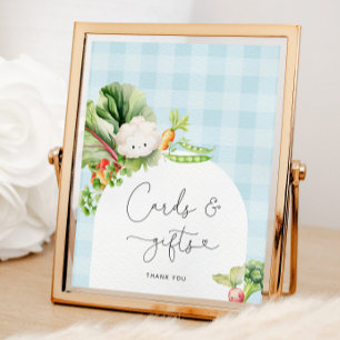 Blumenkarten und Geschenkschild für Gemüse aus lok Poster