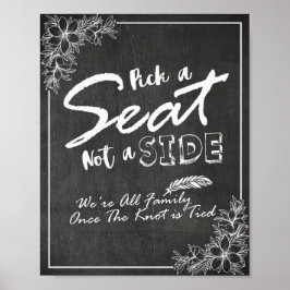 Blumenkartentasche Wählen Sie einen Platz und kein Poster