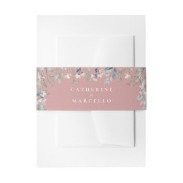 Blumenkaskade Moderne Rose Rosa Hochzeit Einladungsbanderole