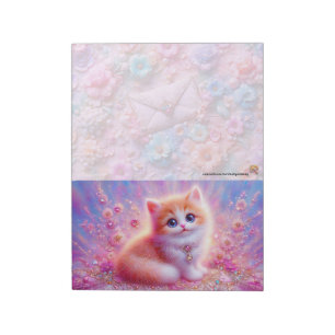 Blumenkatze Notizblock