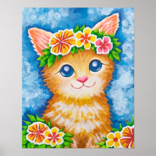 Blumenkatze★ Poster