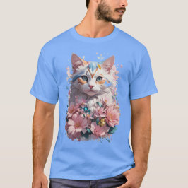 Blumenkatze T-Shirt