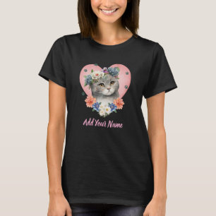 Blumenkatze T-Shirt