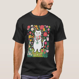 Blumenkatzen für Floristen Katzenbesitzer T-Shirt