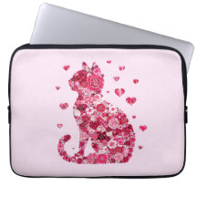 Blumenkatzen Silhouette ArtFaux überzogene Canvas 