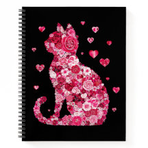 Blumenkatzen Silhouette ArtFaux überzogene Canvas 