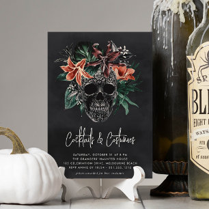 Blumenkehl Halloween Cocktails und Party für Kostü Einladung