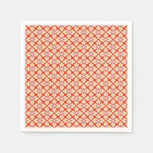 Blumenkimono, Pfirsich, Mandarine Serviette