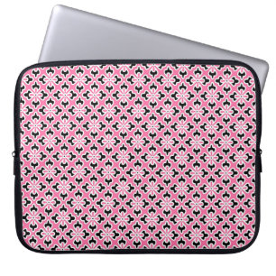 Blumenkimono, rosa, schwarz und weiß laptopschutzhülle