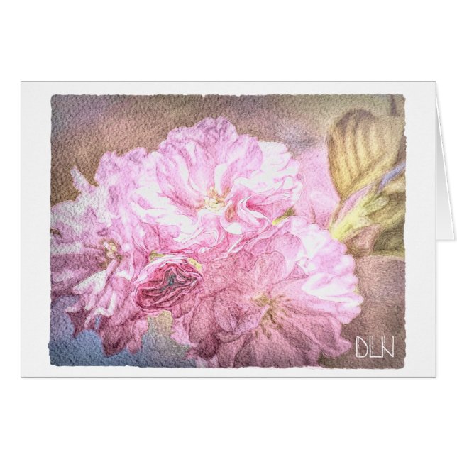 Blumenkirsche/Blumenstrauß-Kunst/ (Vorderseite (Horizontal))
