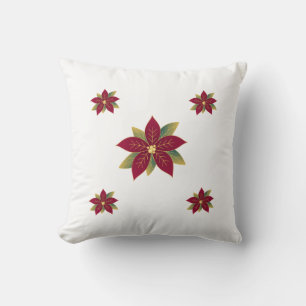 Blumenkissen Elegantes Weihnachtsstern-Wurfkisse Kissen