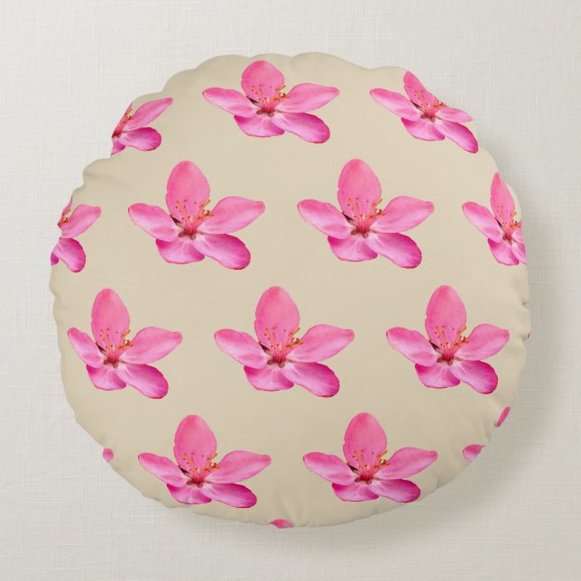 Blumenkissen Rundes Kissen (Vorderseite)