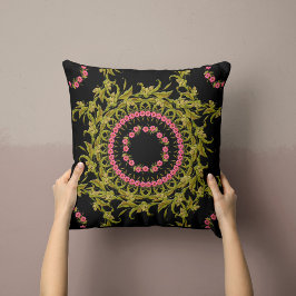 Blumenkissen schwarz kissen