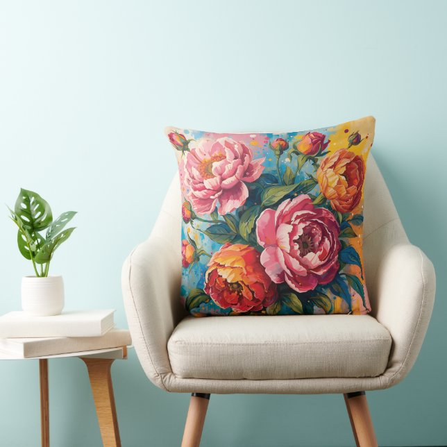 Blumenkissen - Wohnzimmer, Schlafzimmer & Zuhause Kissen (Stuhl )