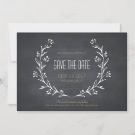 Blumenklatsche rustikale Hochzeit speichern Sie da Save The Date